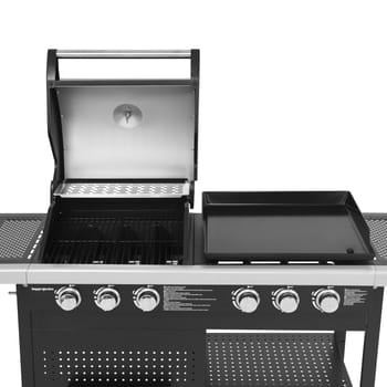 Barbacoa de gas VESUVIO Duo 3 quemadores + plancha 3 quemadores