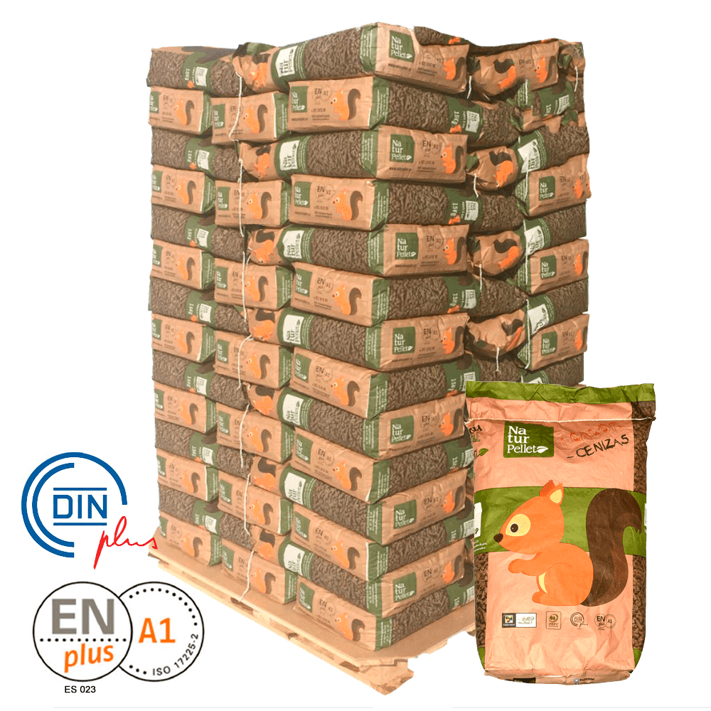 Naturpellet – palet 15 sacos
