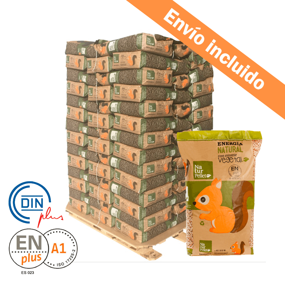Naturpellet – palet 15 sacos