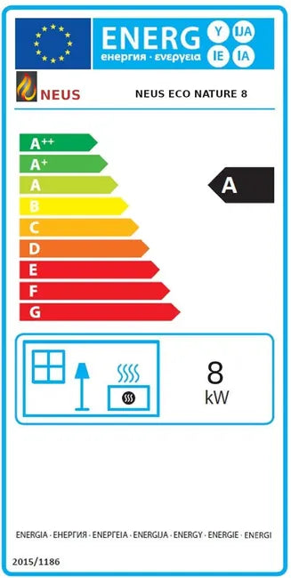 Estufa de pellet sin corriente eléctrica ventilada Cero Rem 10 kW Blanca