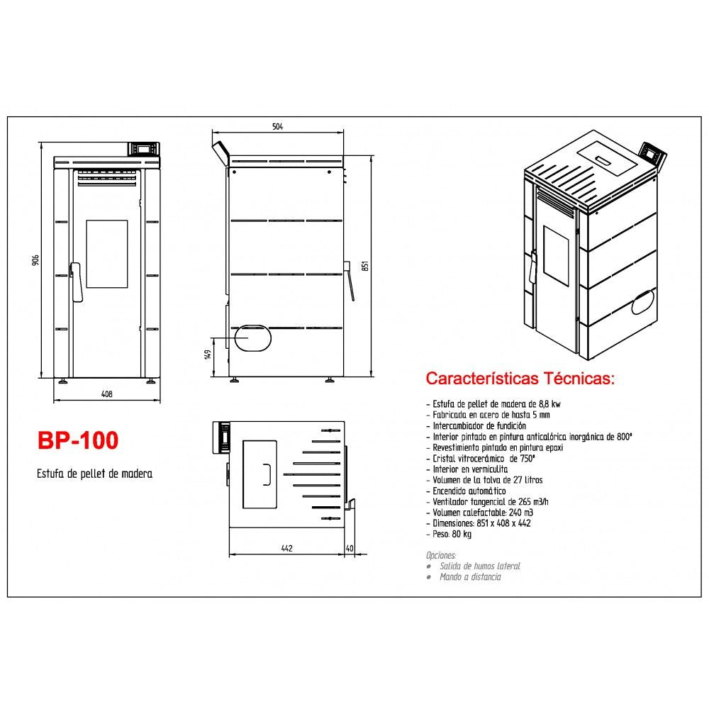 ESTUFA PELLET FM BP-100